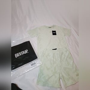 Kids GeedUp Tracksuit Light Green Size 8